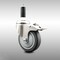 Service Caster 4 Inch 316SS Thermoplastic Rubber Swivel 3/4 Inch Stem Caster Lock Brake SCC SCC-SS316TTLEX20S414-TPRB-34 - alternate 1